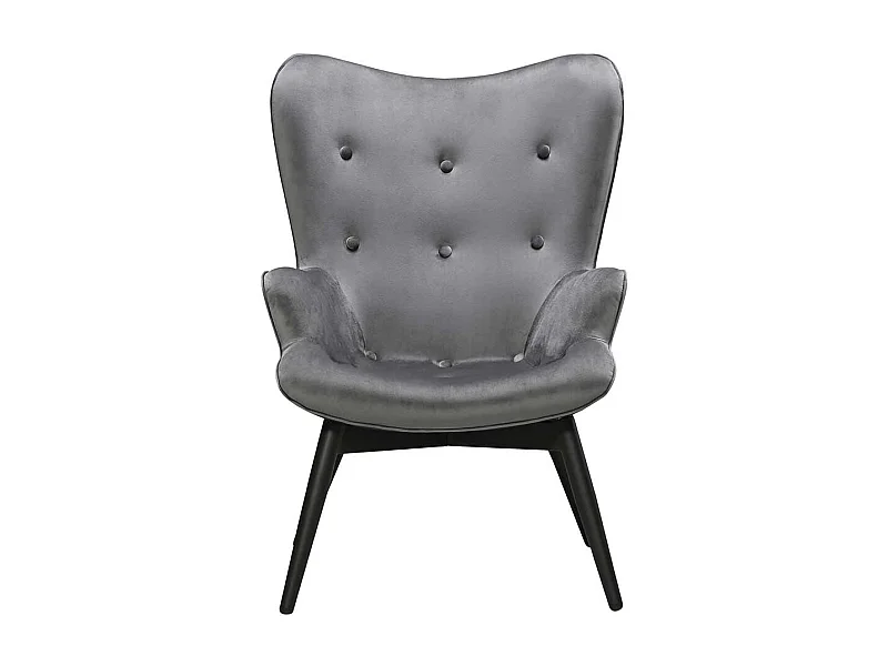 Kaminsessel in Grau Samt Skandi Design