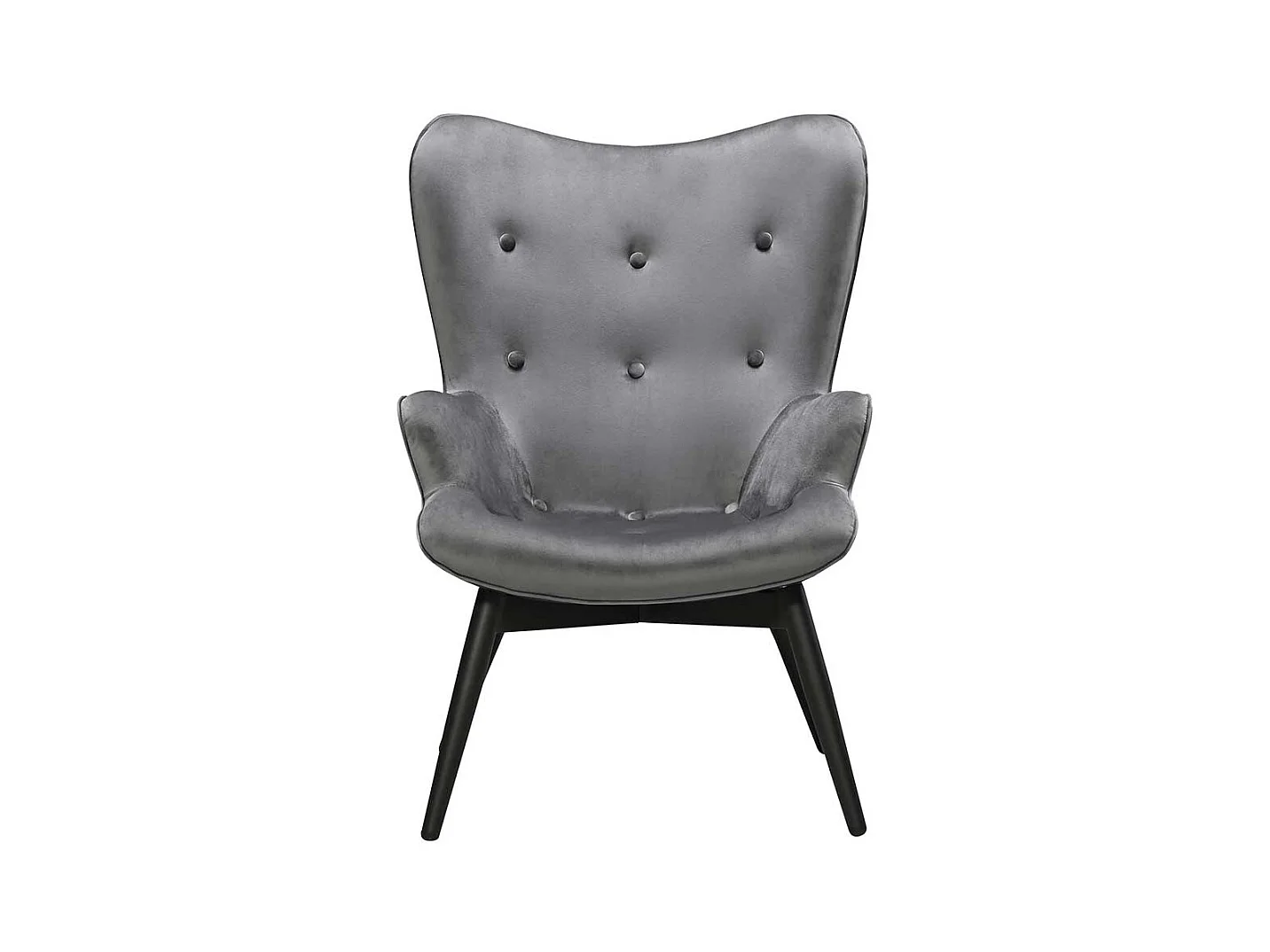 Kaminsessel in Grau Samt Skandi Design