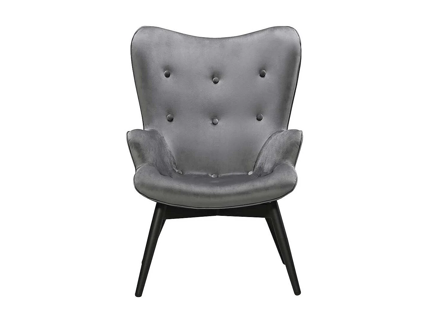 Kaminsessel in Grau Samt Skandi Design