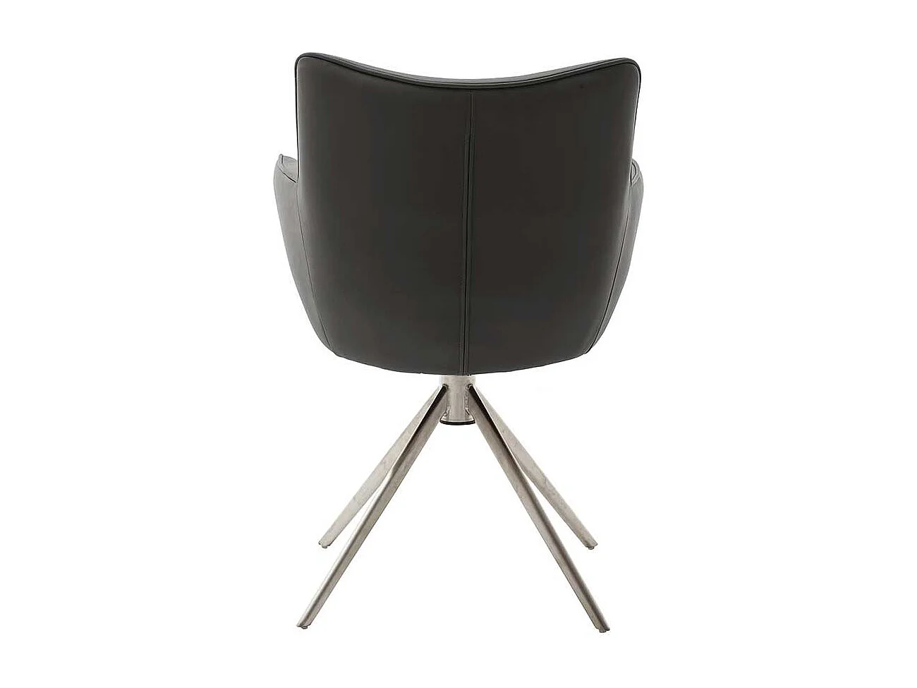 Design Armlehner drehbar aus Echtleder Edelstahl (2er Set)