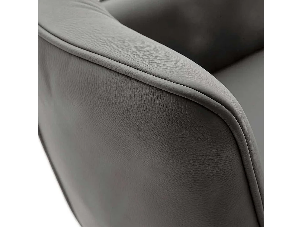 Design Armlehner drehbar aus Echtleder Edelstahl (2er Set)