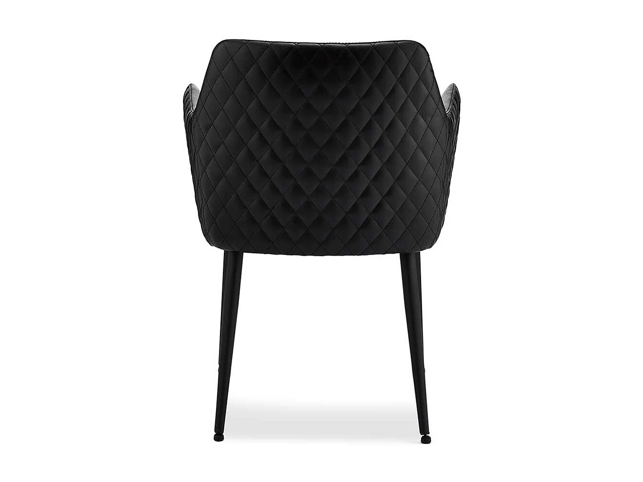 Esstischsessel in Schwarz Kunstleder Metallgestell (2er Set)