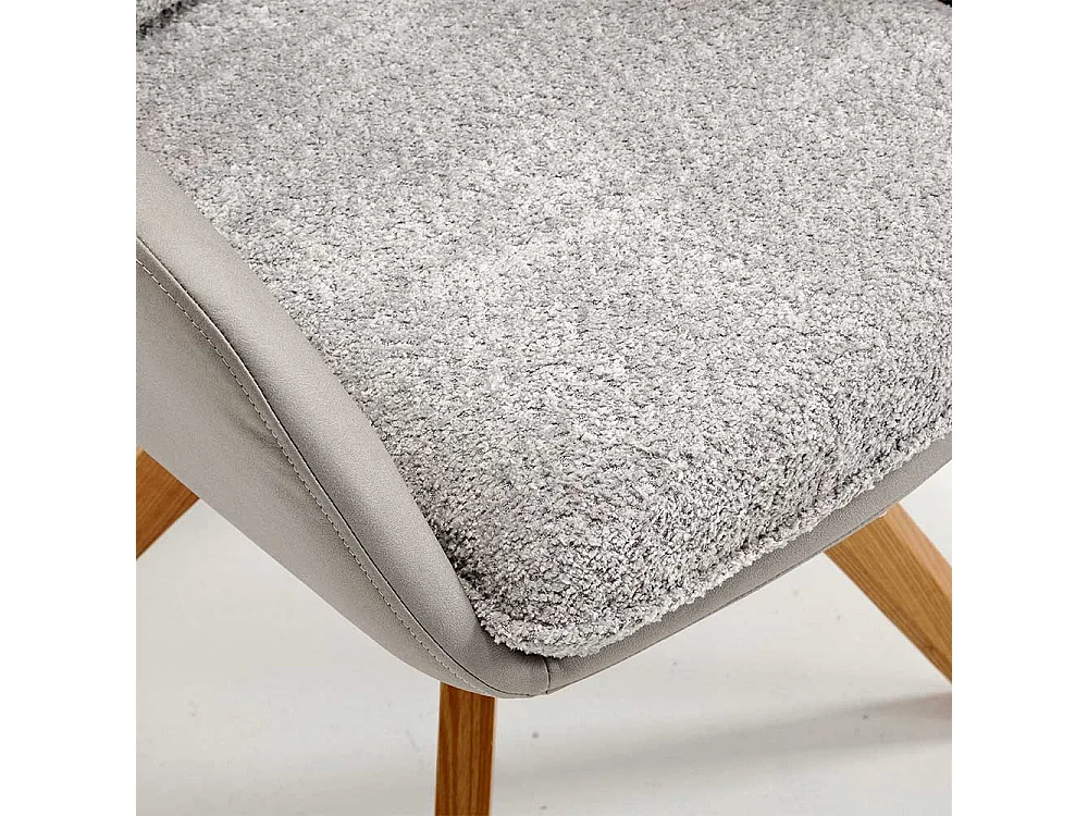 Esstisch Stühle mit Armlehnen in Grau Eichefarben (2er Set)