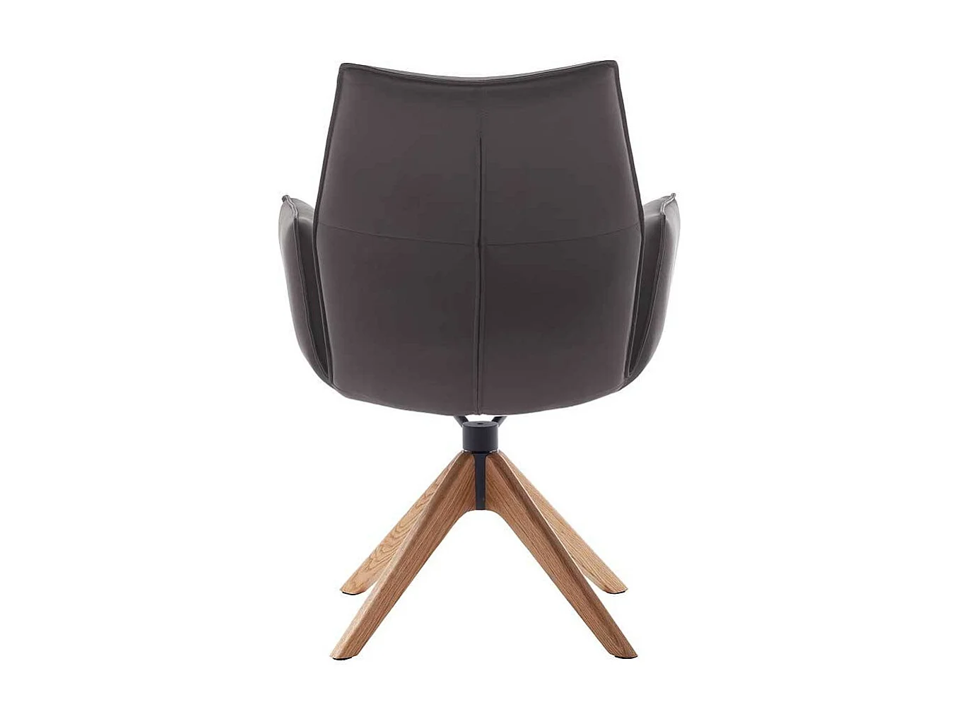 Stuhl Esszimmer Esszimmerstuhl aus Echtleder mit Gestell aus Massivholz (2er Set)