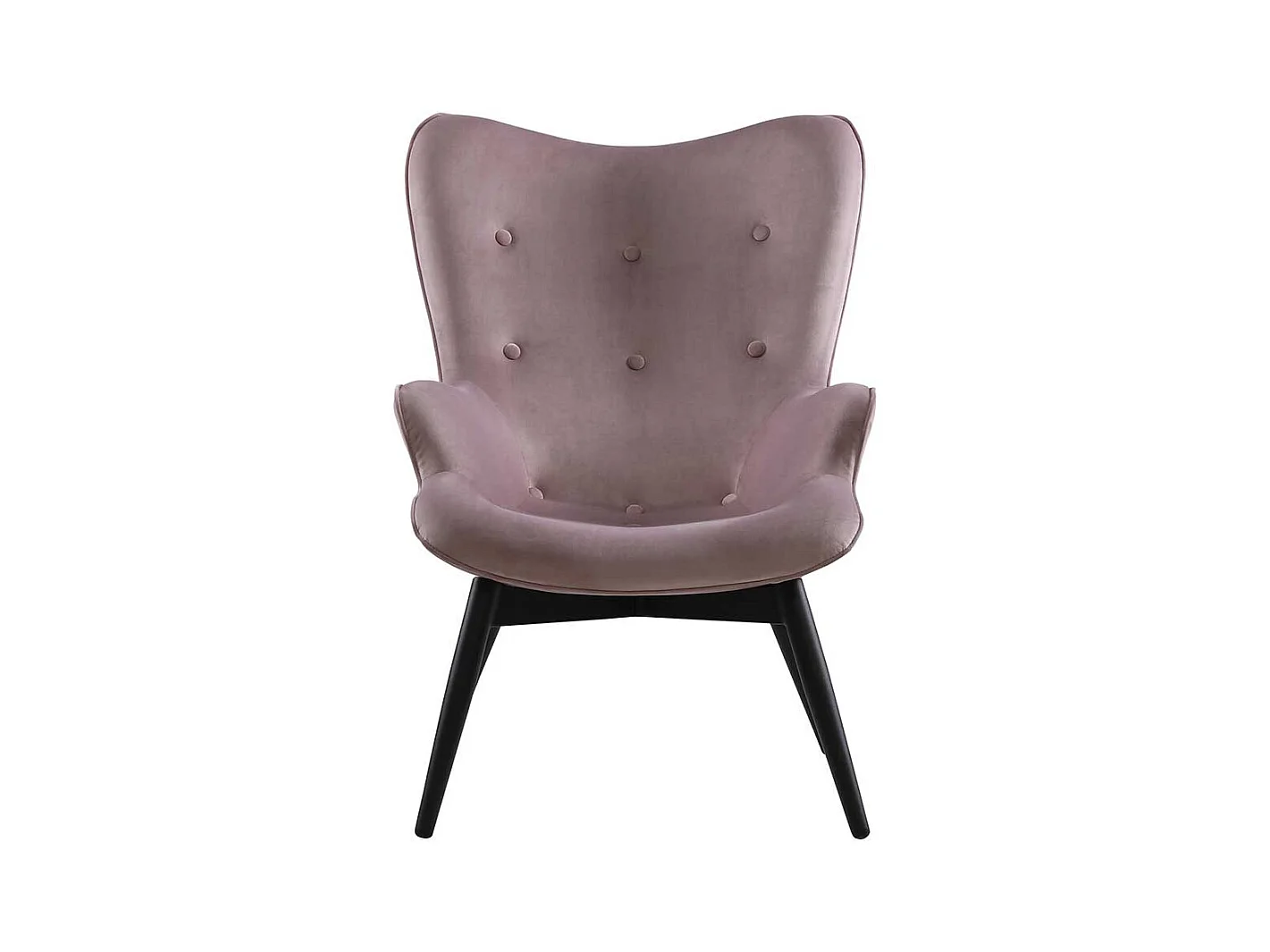 Armlehnsessel in Altrosa Samt Skandi Design