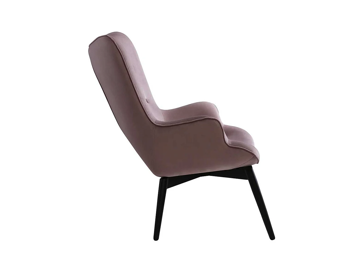 Armlehnsessel in Altrosa Samt Skandi Design