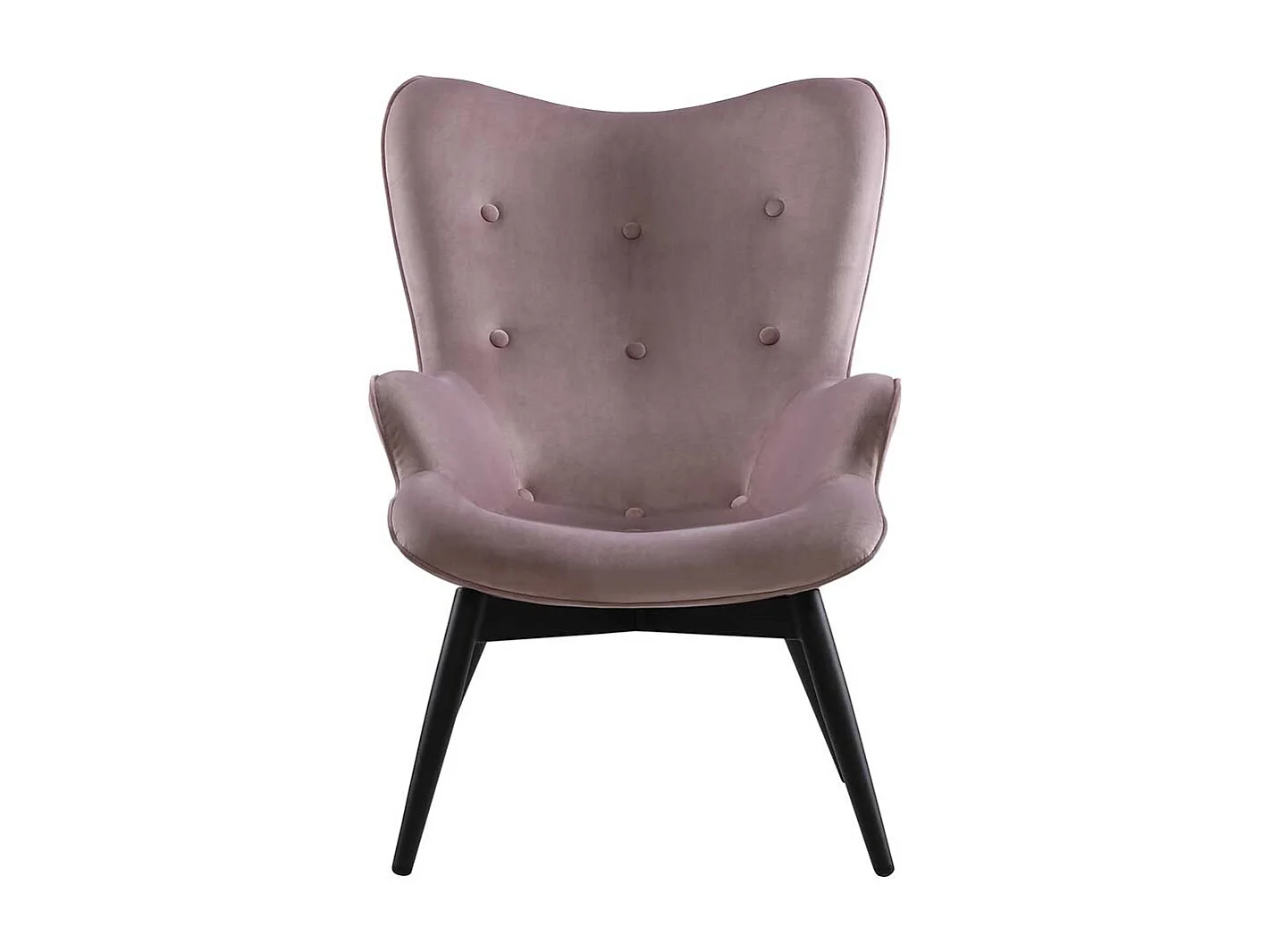 Armlehnsessel in Altrosa Samt Skandi Design
