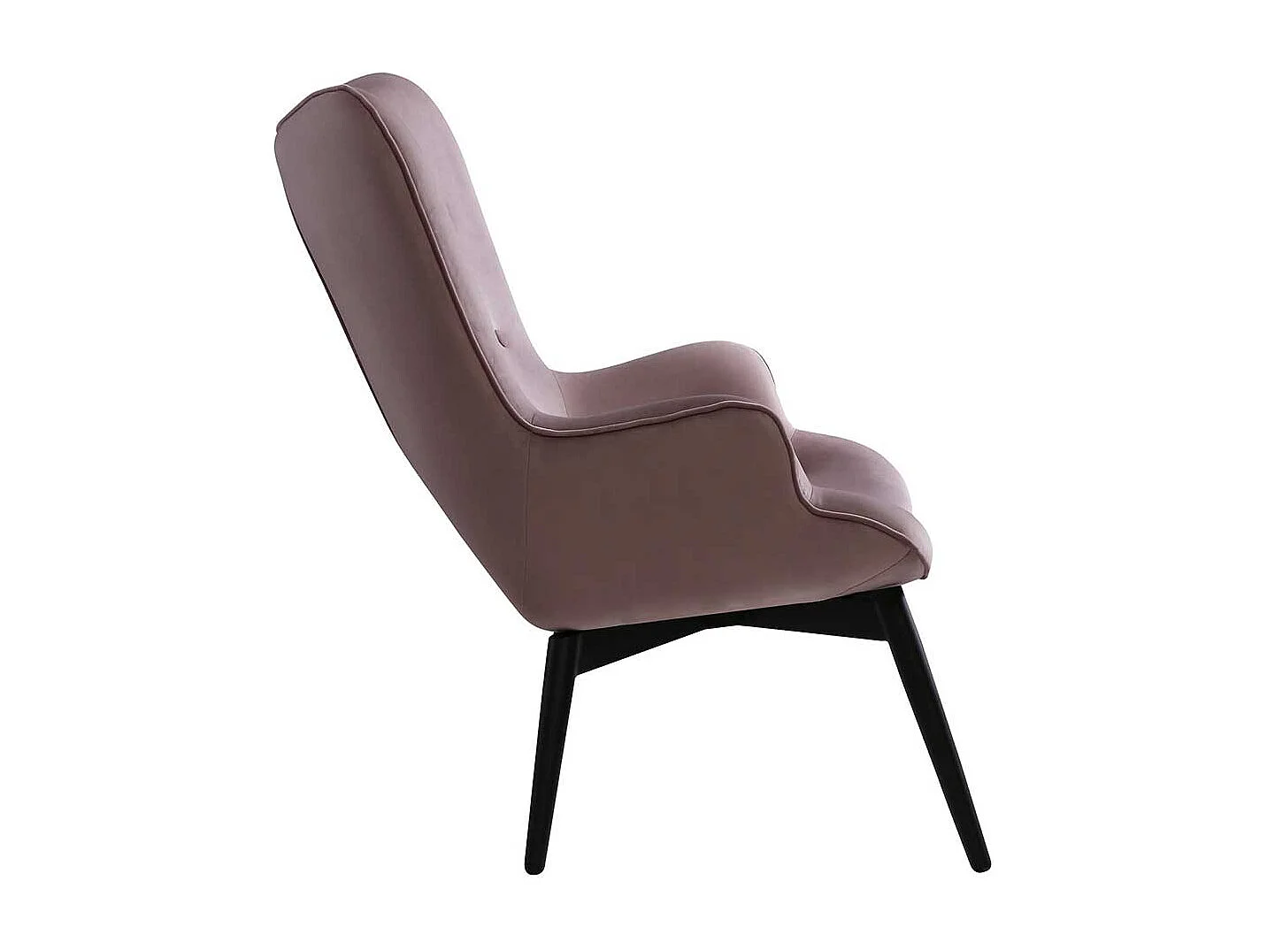 Armlehnsessel in Altrosa Samt Skandi Design