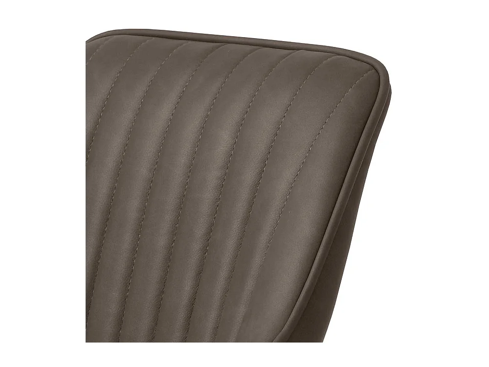 Esstisch Sessel aus Kunstleder und Metall Dunkelbraun und Schwarz (2er Set)