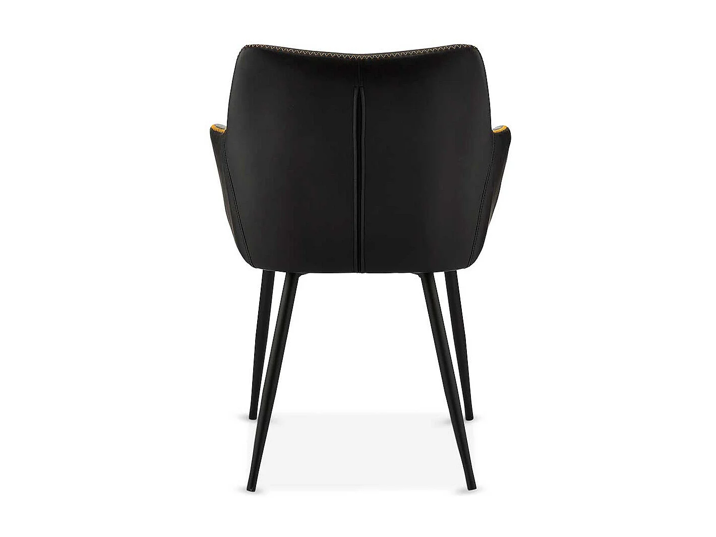 Armlehnen Esszimmerstühle in Schwarz Kunstleder modern (2er Set)