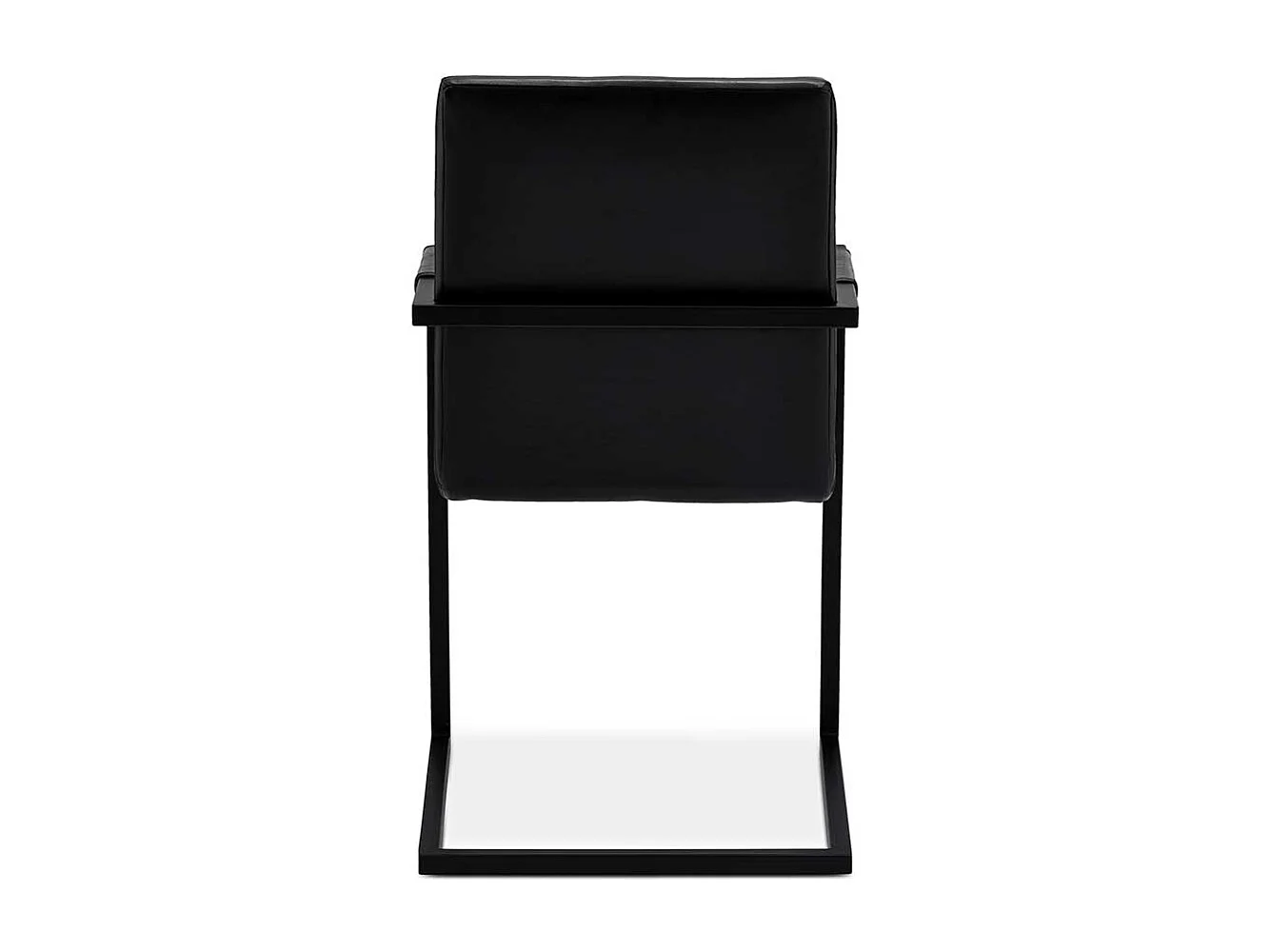 Schwingst�hle in Schwarz Kunstleder Armlehnen (2er Set)