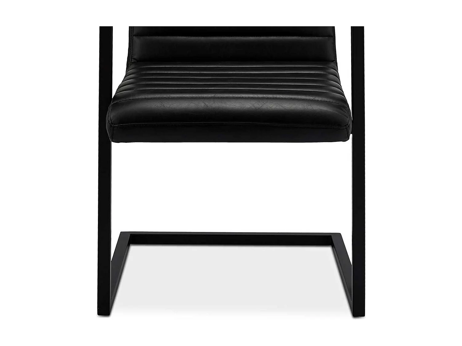 Schwingst�hle in Schwarz Kunstleder Armlehnen (2er Set)