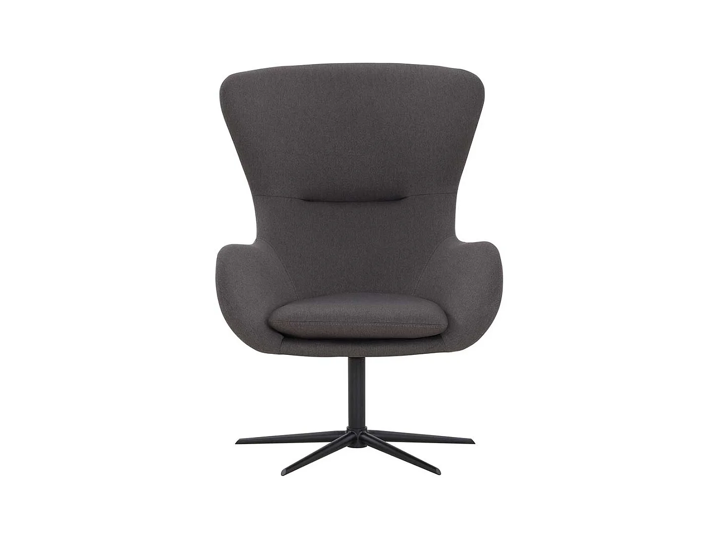 Lounge Ohrensessel in Dunkelgrau und Schwarz drehbar