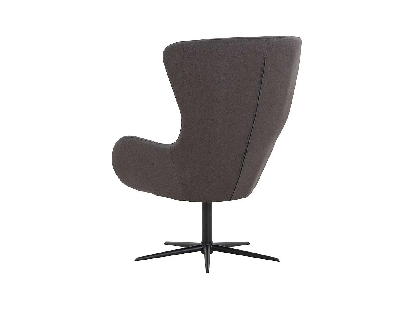 Lounge Ohrensessel in Dunkelgrau und Schwarz drehbar