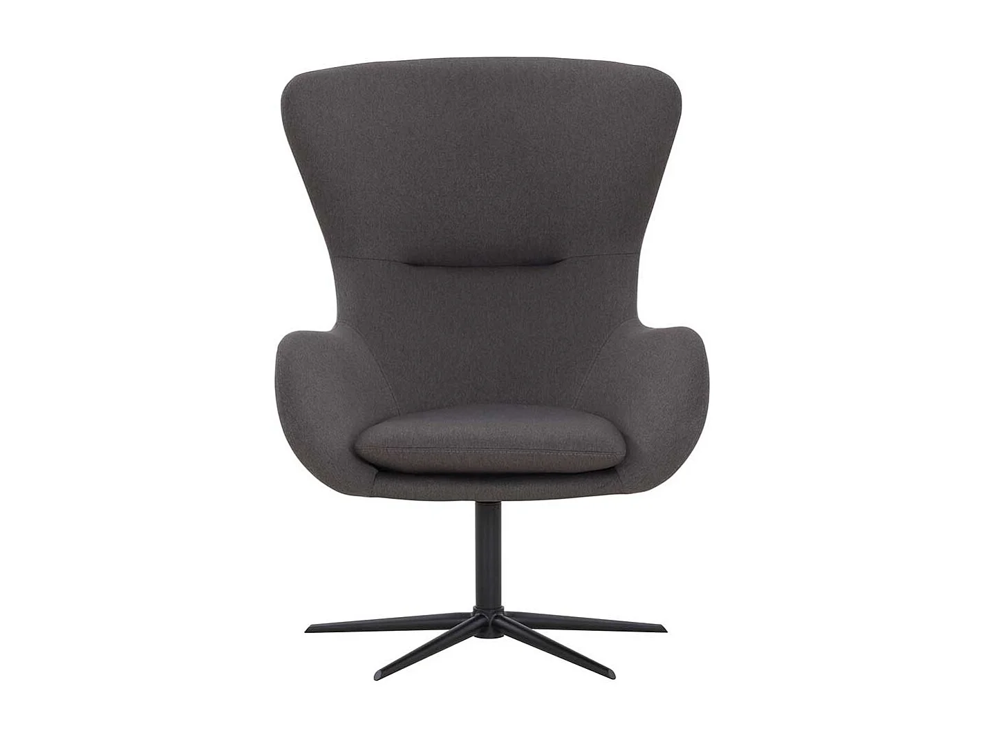 Lounge Ohrensessel in Dunkelgrau und Schwarz drehbar