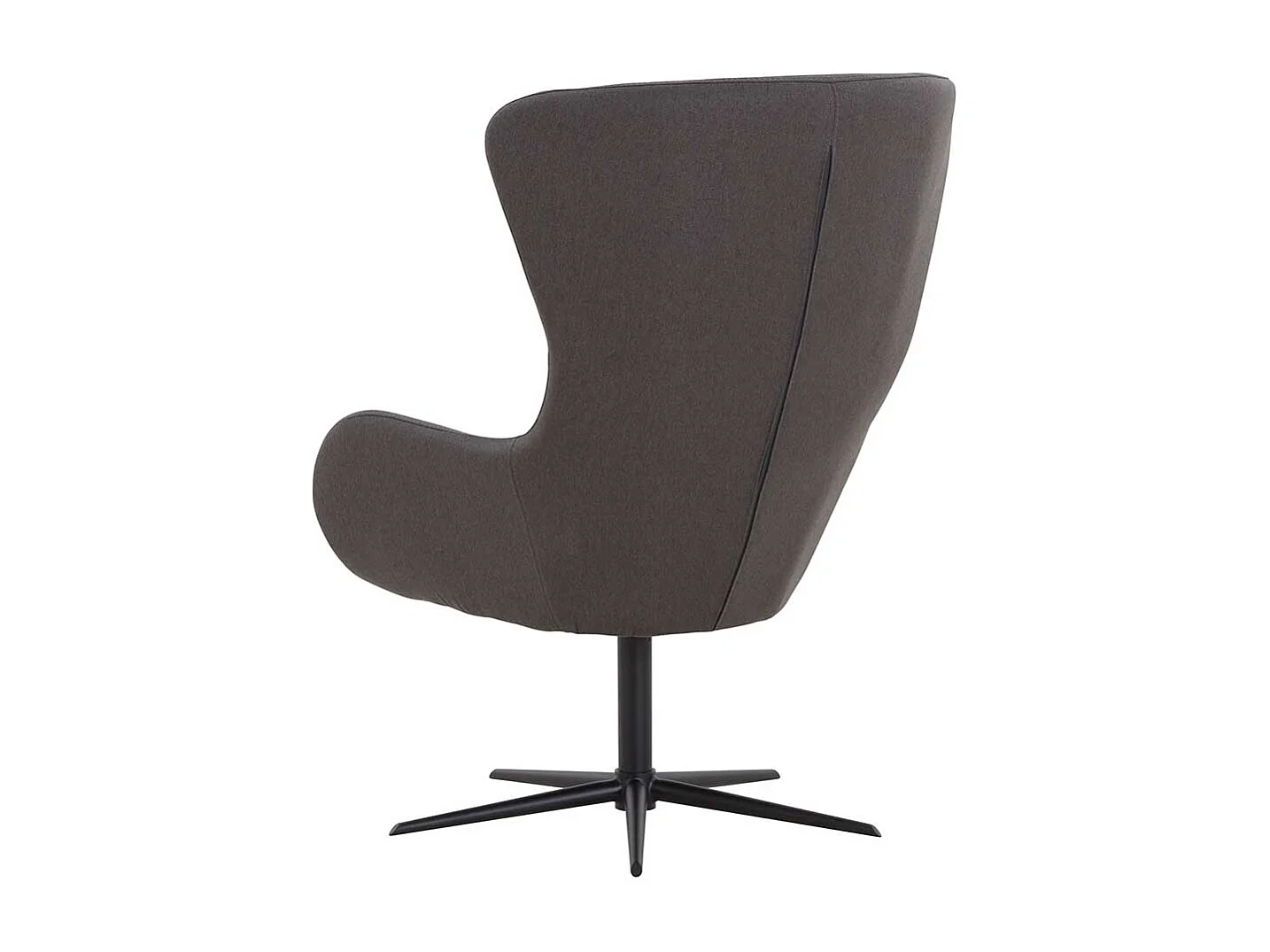 Lounge Ohrensessel in Dunkelgrau und Schwarz drehbar