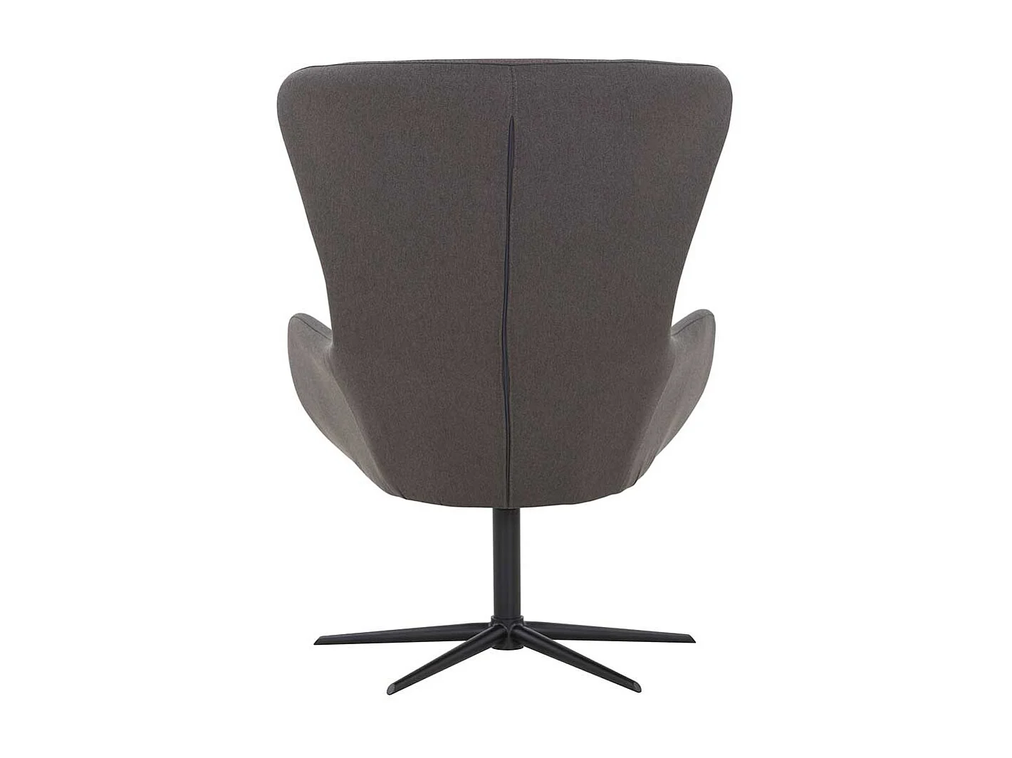 Lounge Ohrensessel in Dunkelgrau und Schwarz drehbar