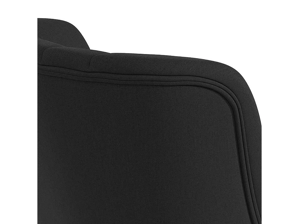 Dunkelgrauer Retrosessel 65 cm breit Vierfußgestell aus Holz