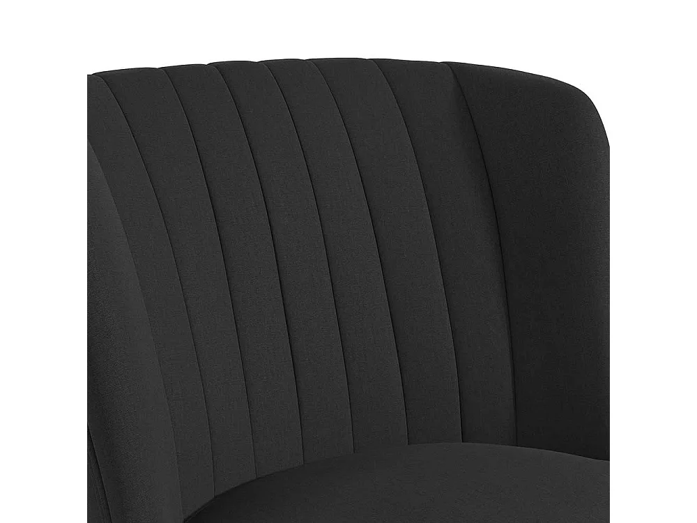 Dunkelgrauer Retrosessel 65 cm breit Vierfußgestell aus Holz