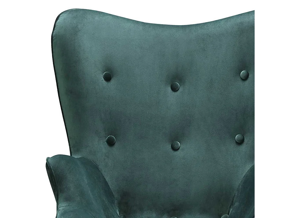 Ohrensessel in Dunkelgrün Samt Skandi Design