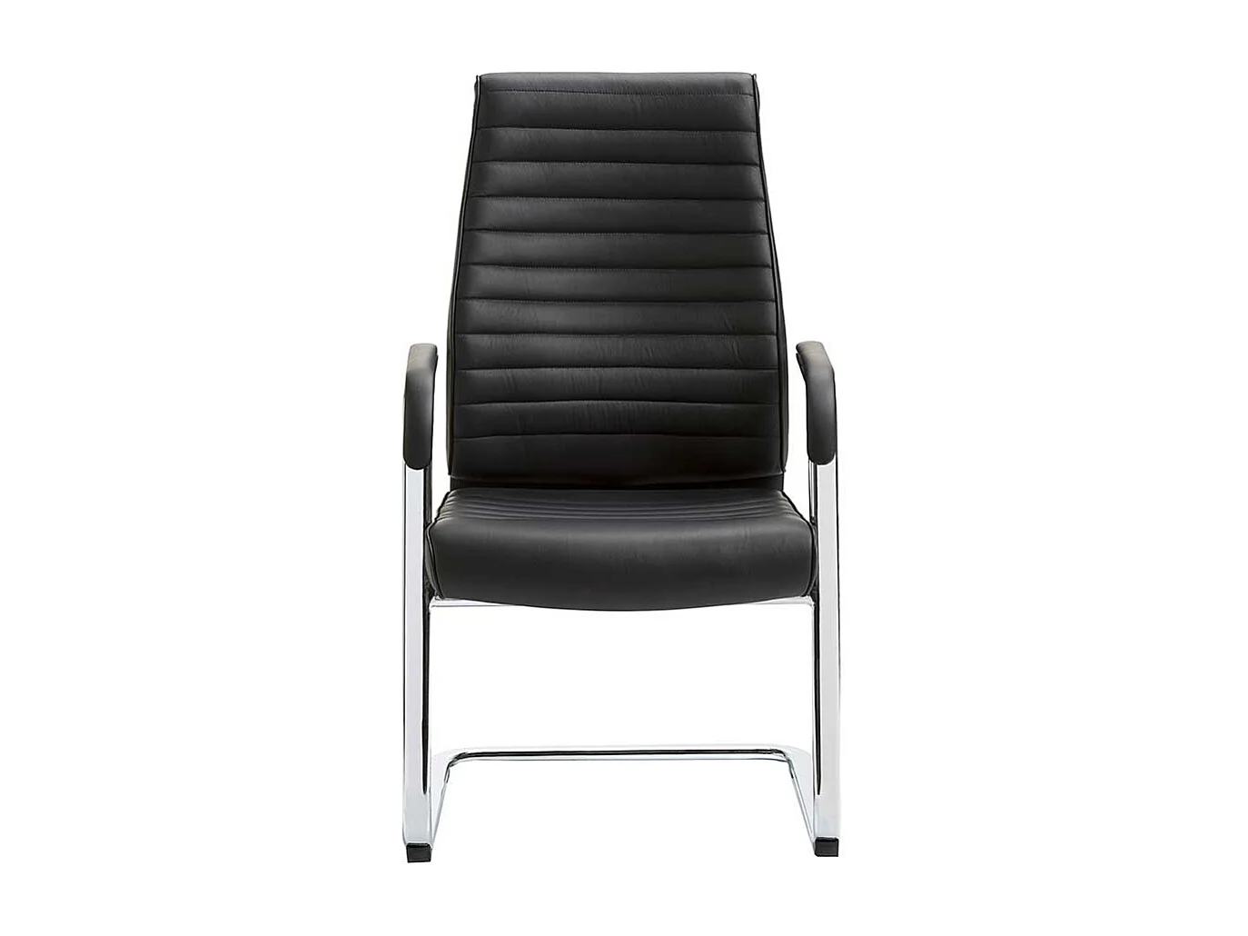 Armstuhl in Schwarz Leder Made in Germany