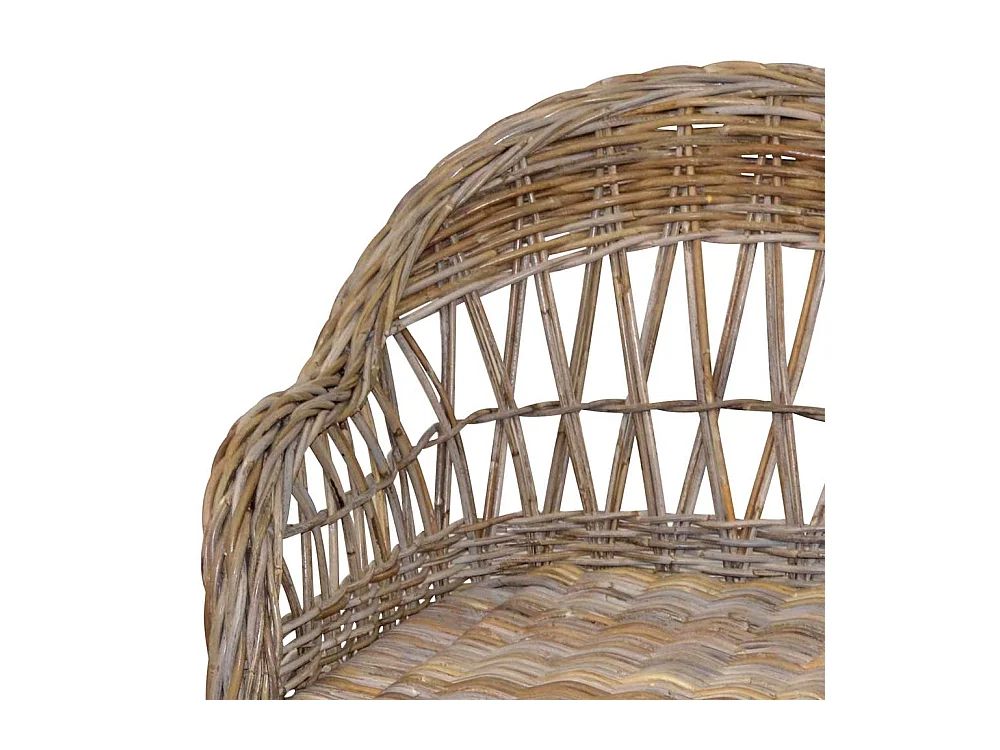 Einzelsessel Rattan in Grey Wash Landhausstil