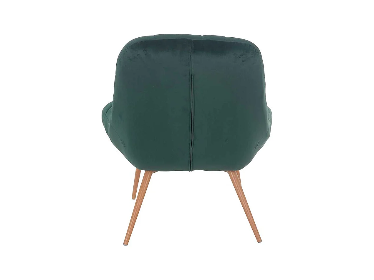 Retrosessel in Dunkelgrün Samt 50 cm Sitzhöhe