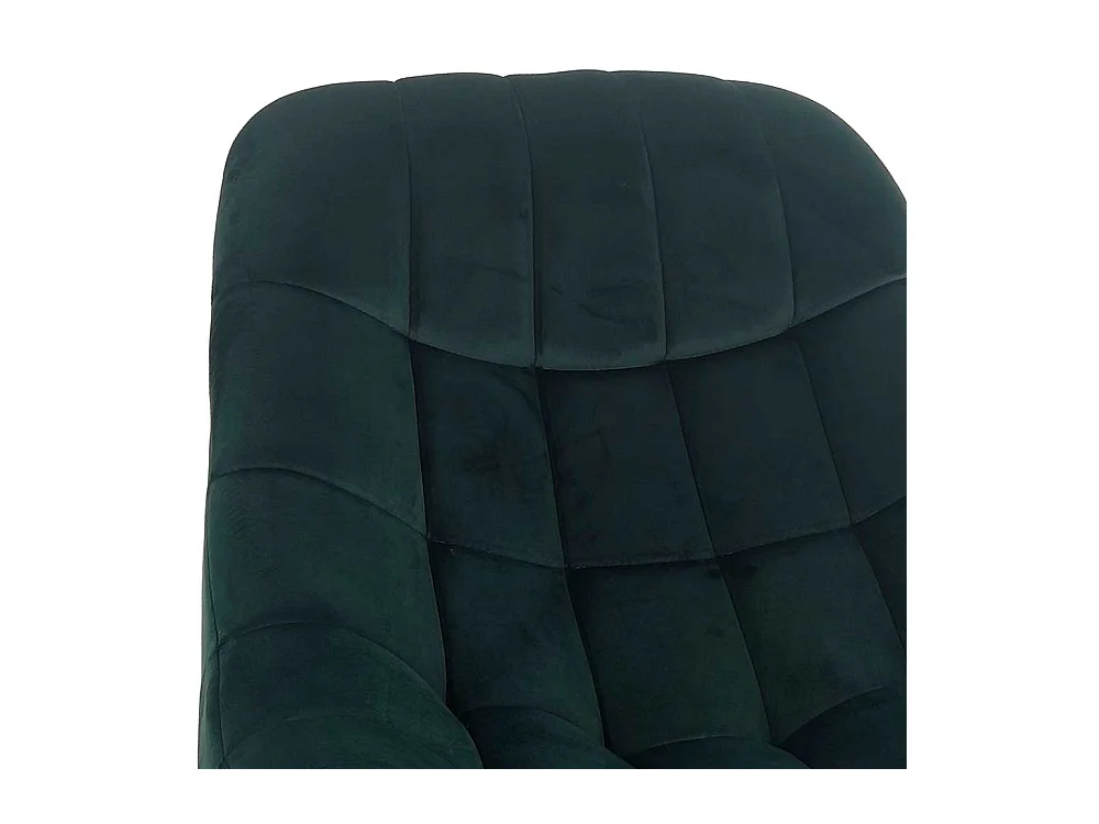 Retrosessel in Dunkelgrün Samt 50 cm Sitzhöhe