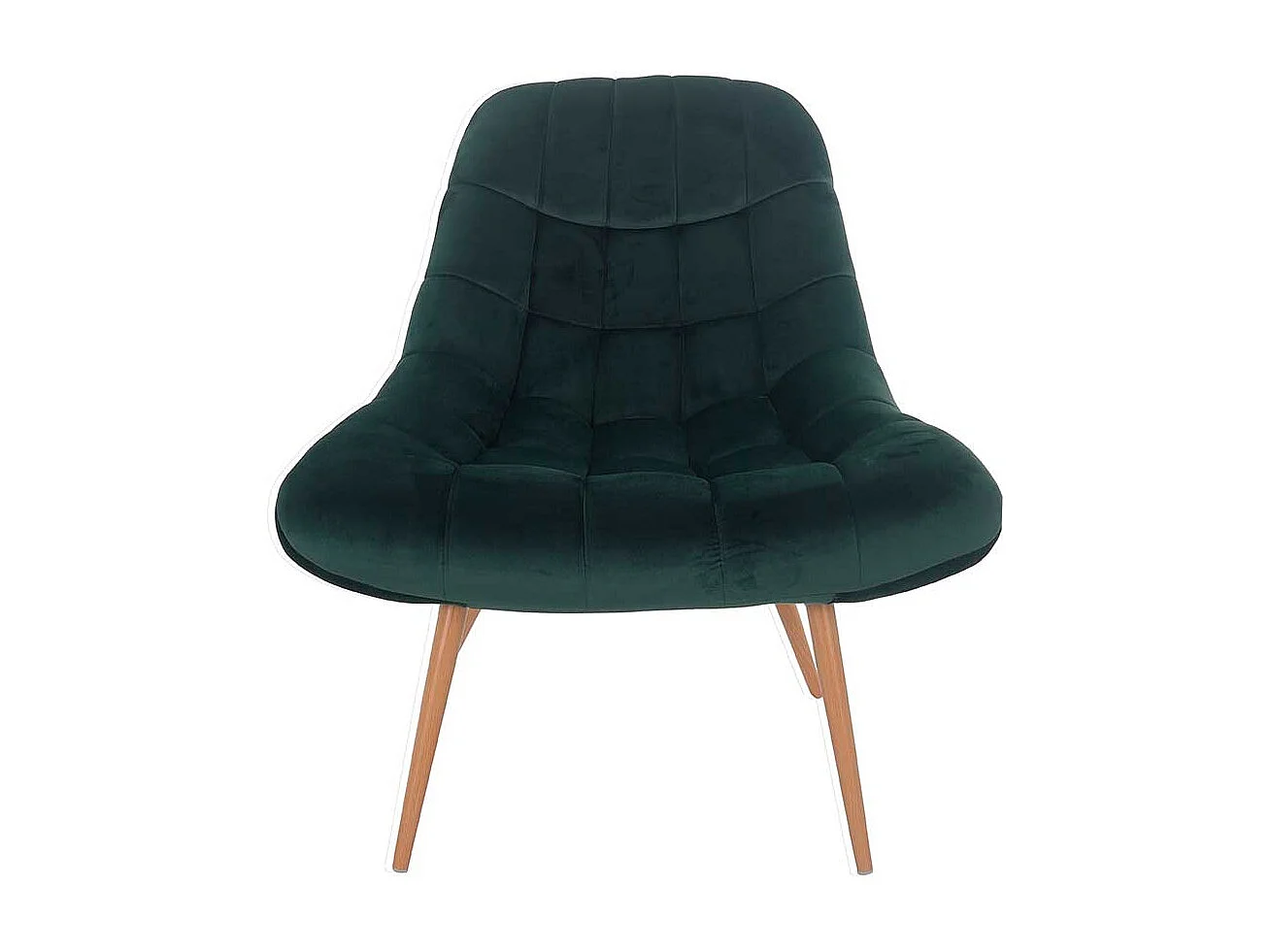 Retrosessel in Dunkelgrün Samt 50 cm Sitzhöhe