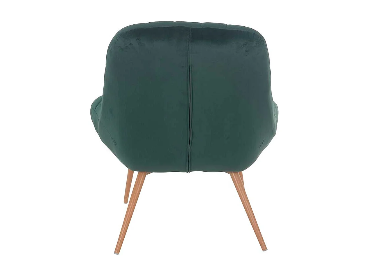 Retrosessel in Dunkelgrün Samt 50 cm Sitzhöhe