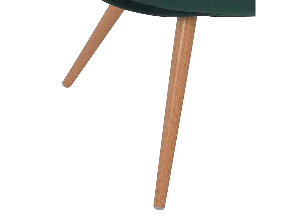 Retrosessel in Dunkelgrün Samt 50 cm Sitzhöhe