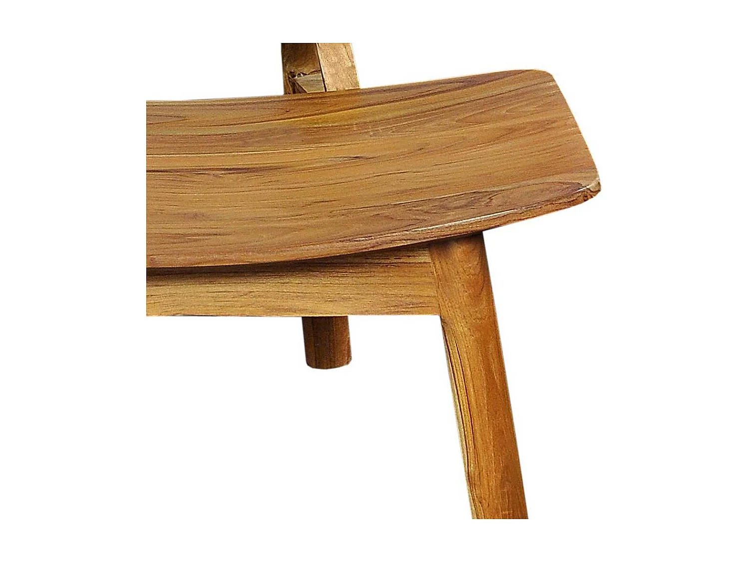 Sessel aus Rattan und Teak Massivholz 40 cm Sitzhöhe