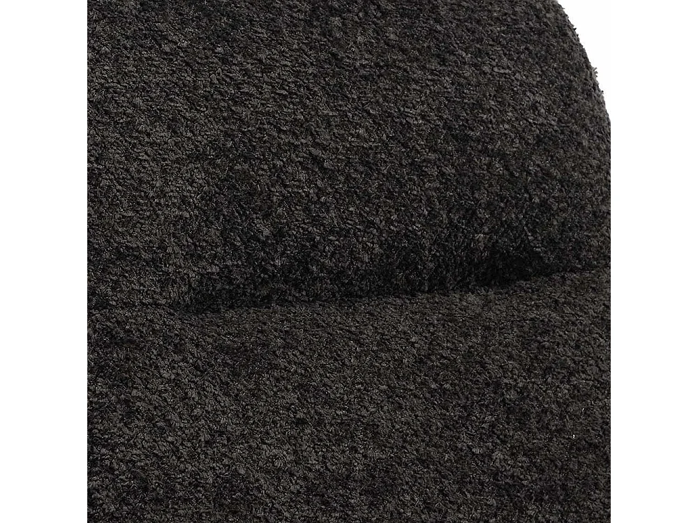 Drehbare Armlehnstühle aus Boucle Stoff Kunstleder (2er Set)