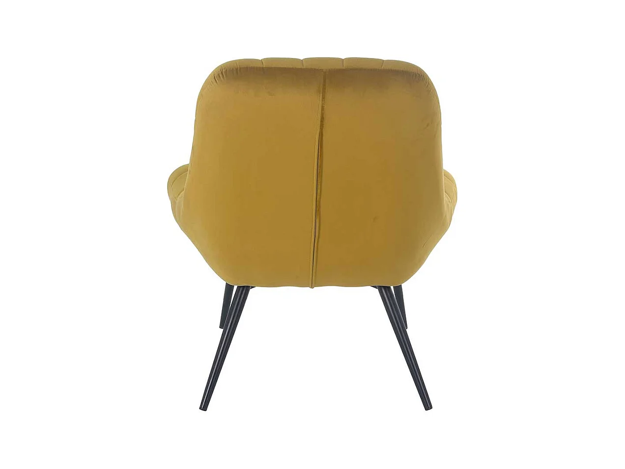 Samt Lounge Sessel in Ocker Retrostil