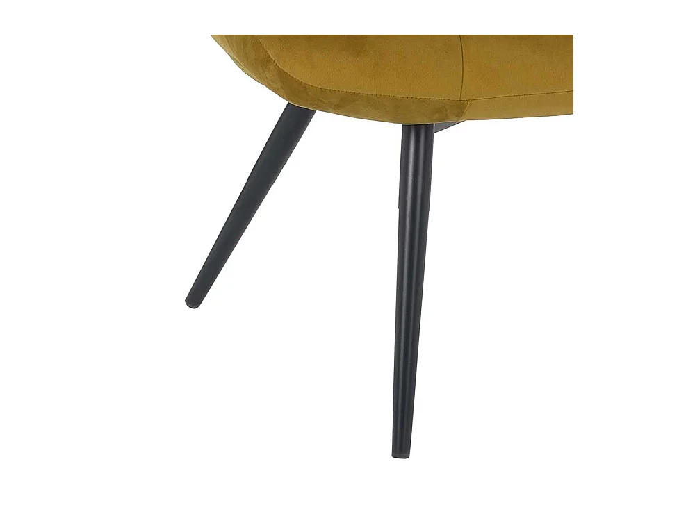 Samt Lounge Sessel in Ocker Retrostil