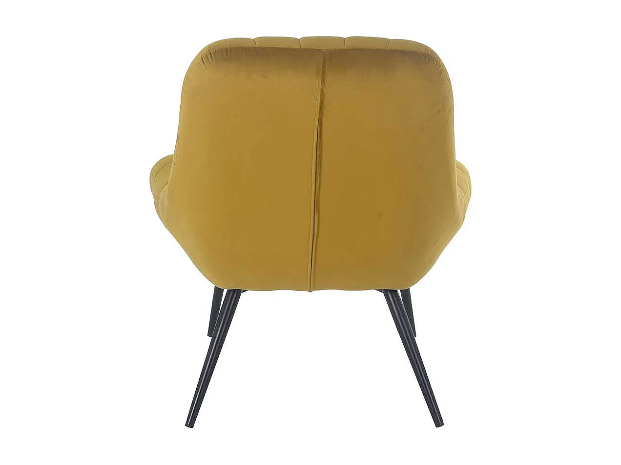 Samt Lounge Sessel in Ocker Retrostil