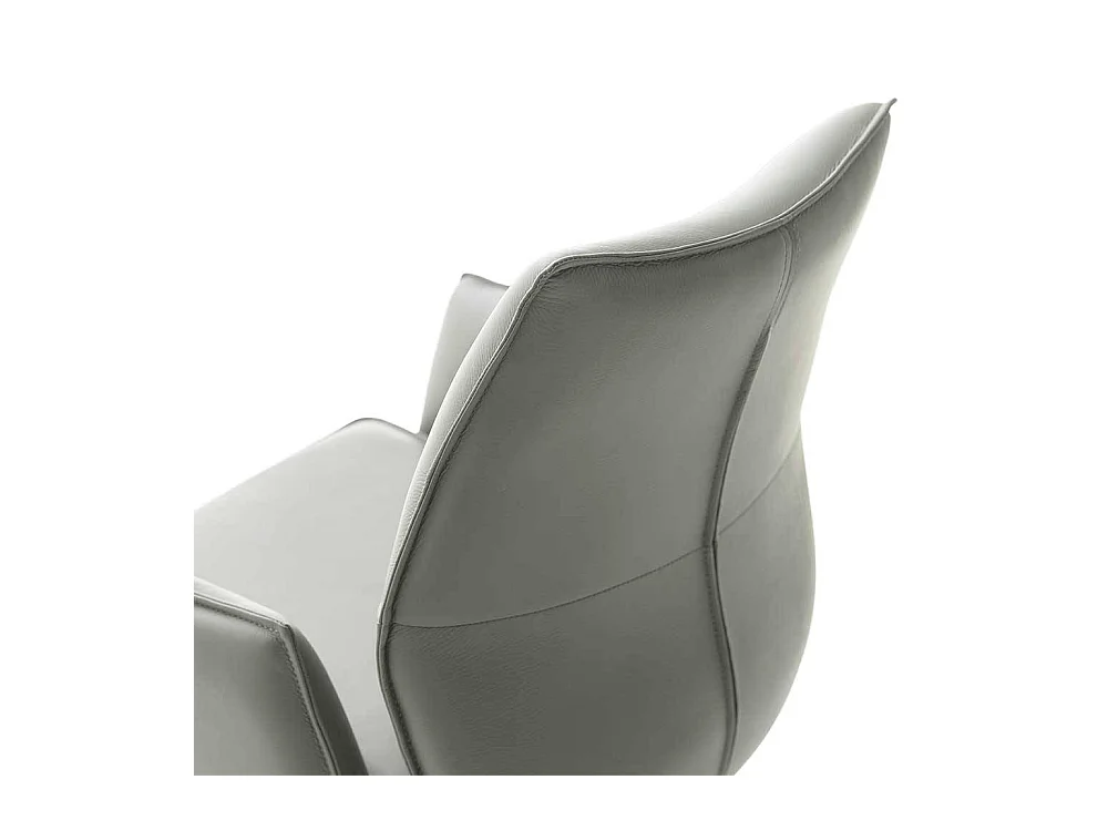 Esstischstuhl Stuhl Küche drehbar aus Echtleder (2er Set)