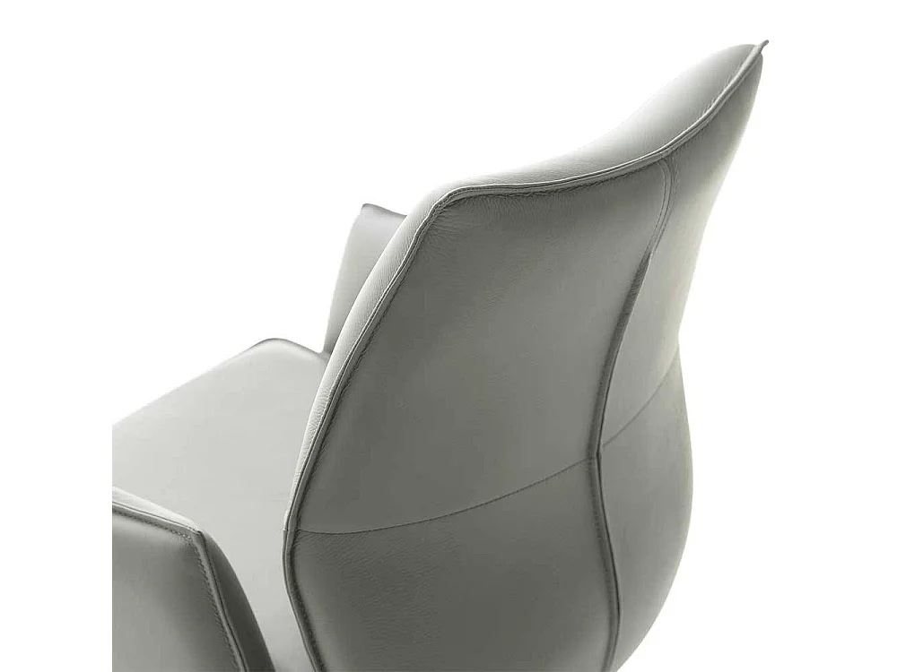 Esstischstuhl Stuhl Küche drehbar aus Echtleder (2er Set)