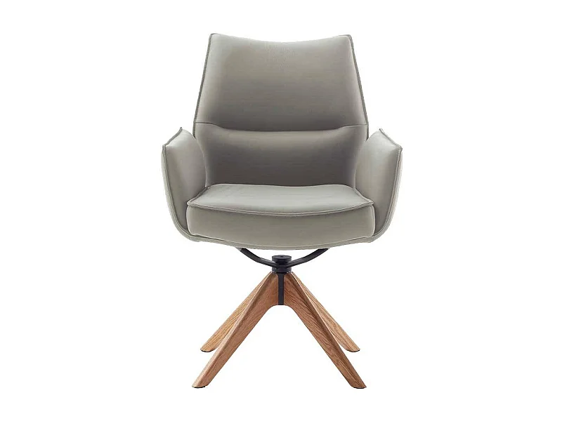 Esstischstuhl Stuhl Küche drehbar aus Echtleder (2er Set)