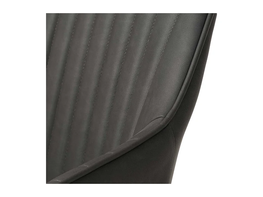 Polsterstuhl Esszimmer mit Armlehnen Dunkelgrau und Schwarz (2er Set)