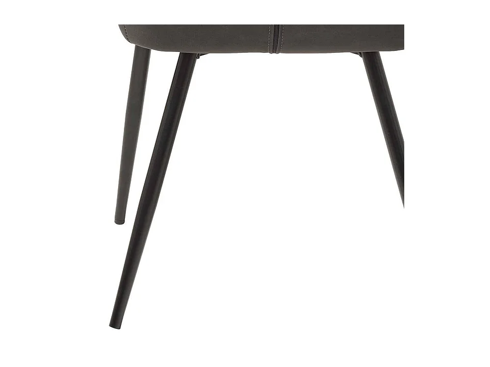 Polsterstuhl Esszimmer mit Armlehnen Dunkelgrau und Schwarz (2er Set)