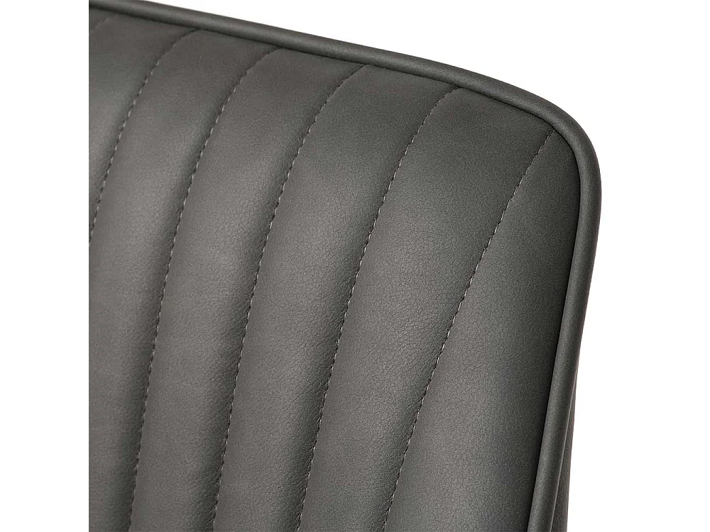 Polsterstuhl Esszimmer mit Armlehnen Dunkelgrau und Schwarz (2er Set)