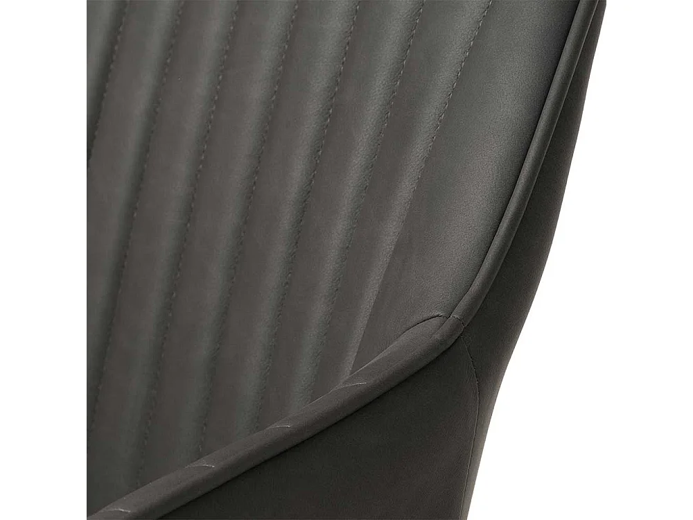 Polsterstuhl Esszimmer mit Armlehnen Dunkelgrau und Schwarz (2er Set)