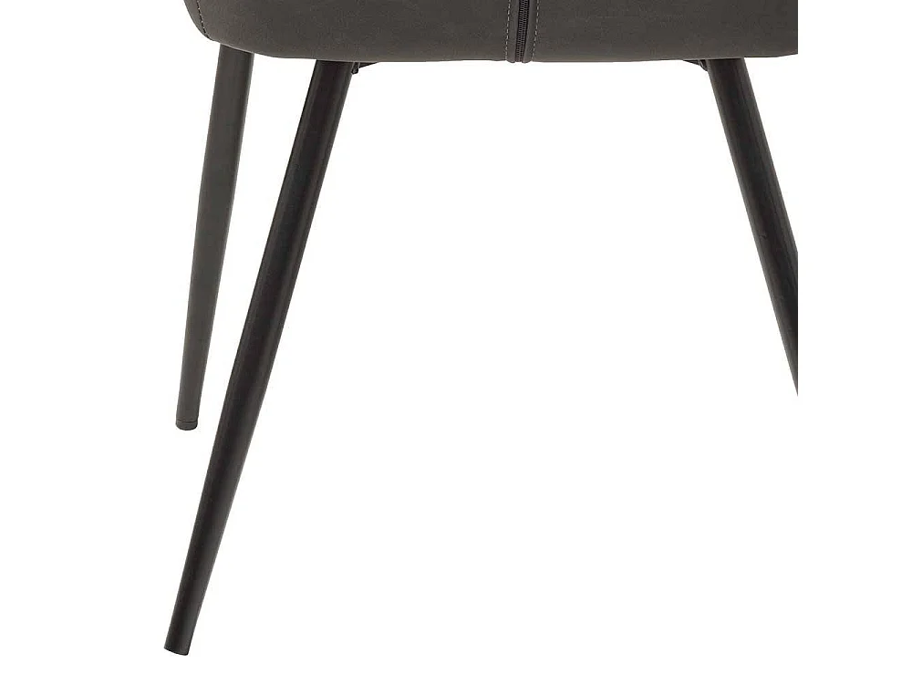 Polsterstuhl Esszimmer mit Armlehnen Dunkelgrau und Schwarz (2er Set)