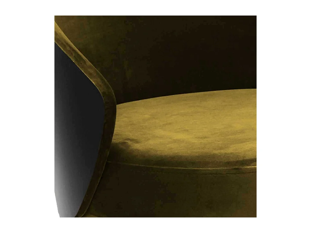 Design Polstersessel in Goldfarben und Schwarz Untergestell aus Metall