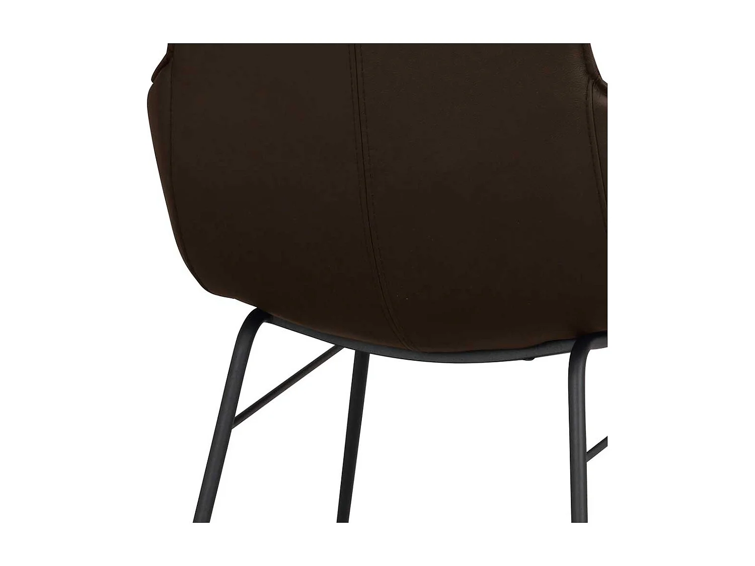 Moderne Esstisch Stühle in Braun Echtleder Armlehnen (2er Set)