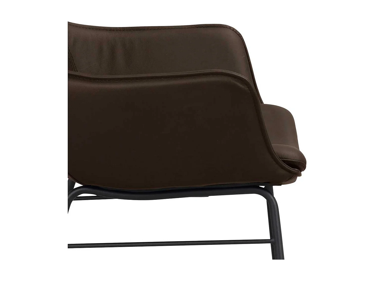 Moderne Esstisch Stühle in Braun Echtleder Armlehnen (2er Set)