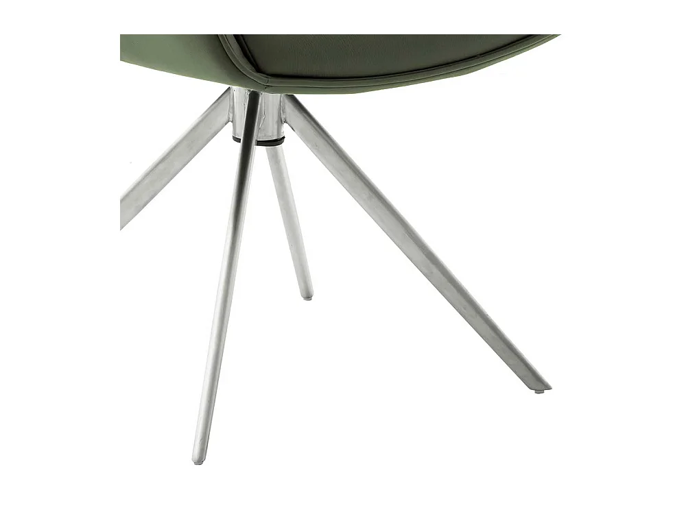 Designer Armlehnstühle aus Echtleder Edelstahl (2er Set)