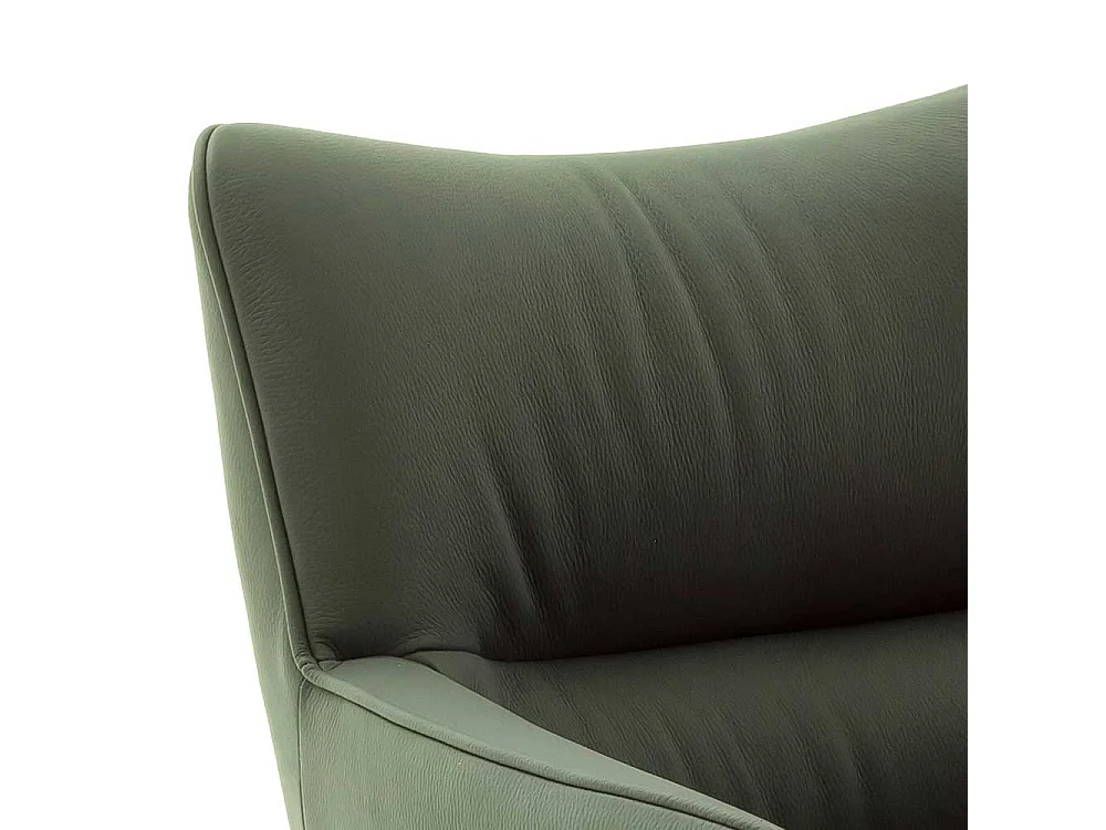 Designer Armlehnstühle aus Echtleder Edelstahl (2er Set)