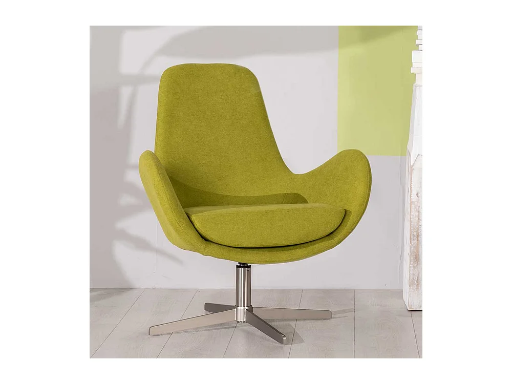 Einzelsessel Retro Stil drehbar mit Sterngestell Metall